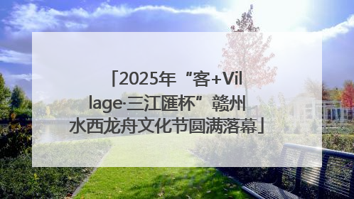 2025年“客+Village·三江匯杯”赣州水西龙舟文化节圆满落幕