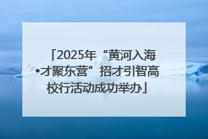 2025年“黄河入海•才聚东营”招才引智高校行活动成功举办