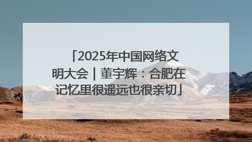 2025年中国网络文明大会｜董宇辉：合肥在记忆里很遥远也很亲切