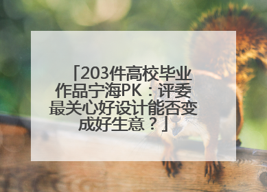 203件高校毕业作品宁海PK：评委最关心好设计能否变成好生意？