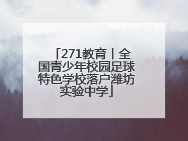 271教育丨全国青少年校园足球特色学校落户潍坊实验中学