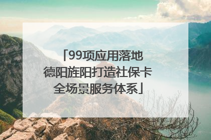 99项应用落地 德阳旌阳打造社保卡全场景服务体系